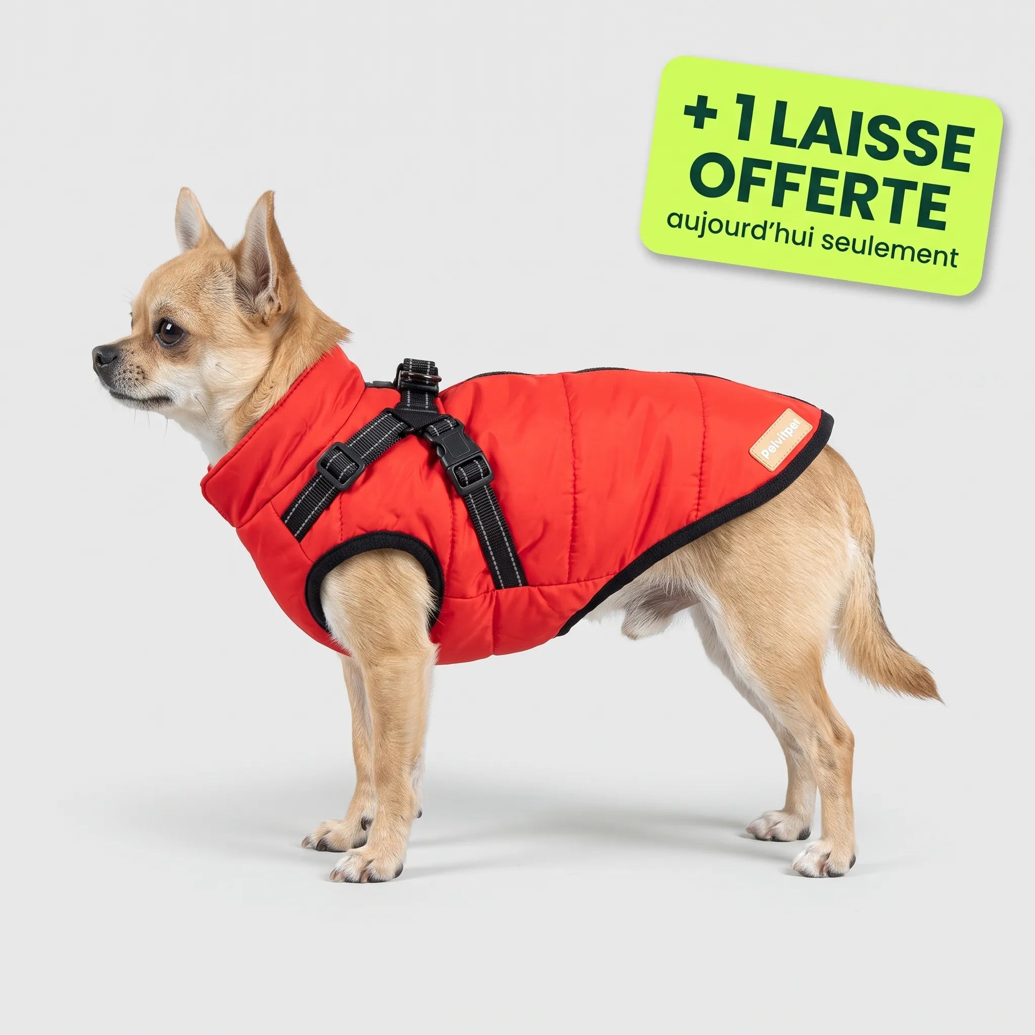 Pelux Thermo™ — Manteau pour chien avec harnais intégré